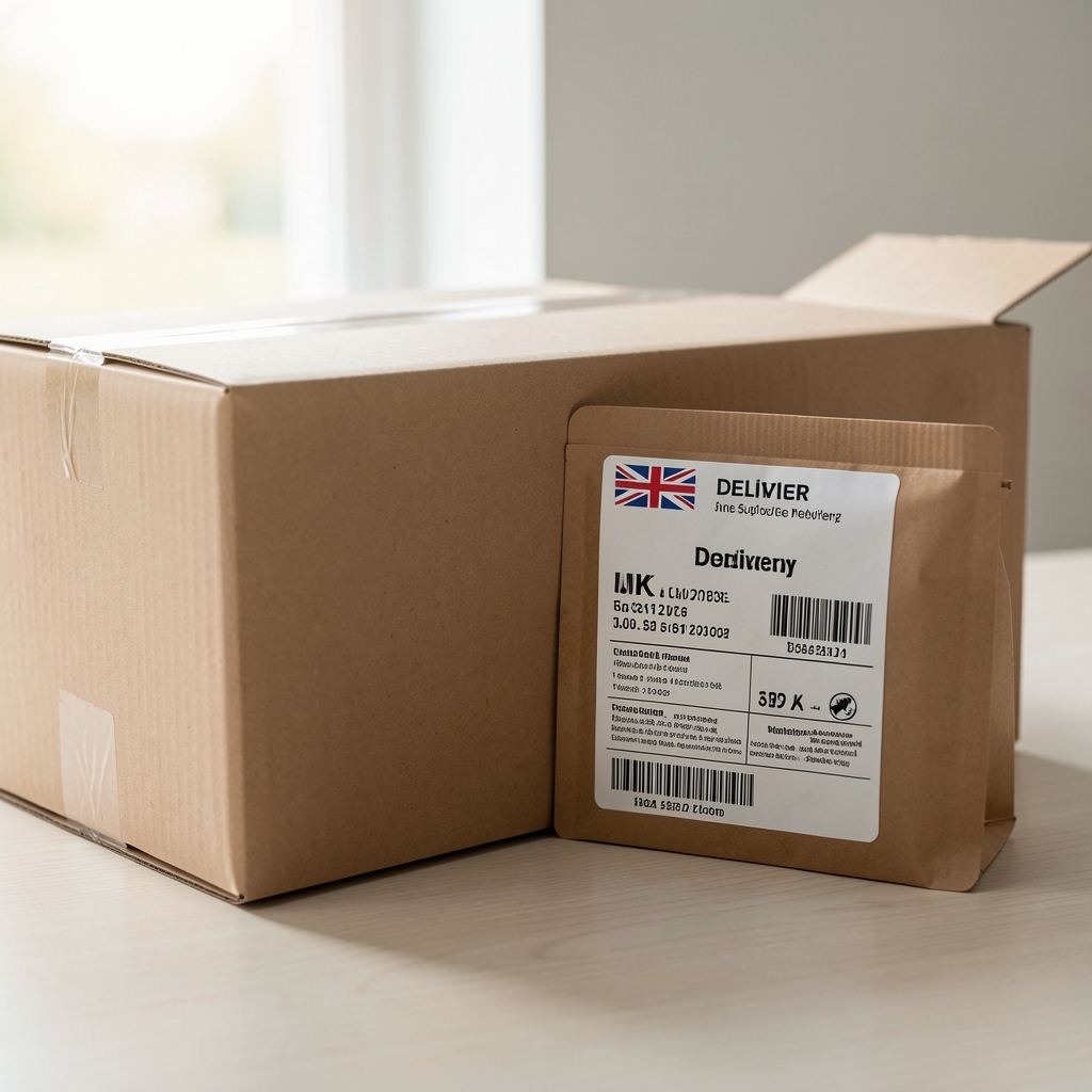 Sornevo customer parcel and handwritten order notes on a Leeds office desk